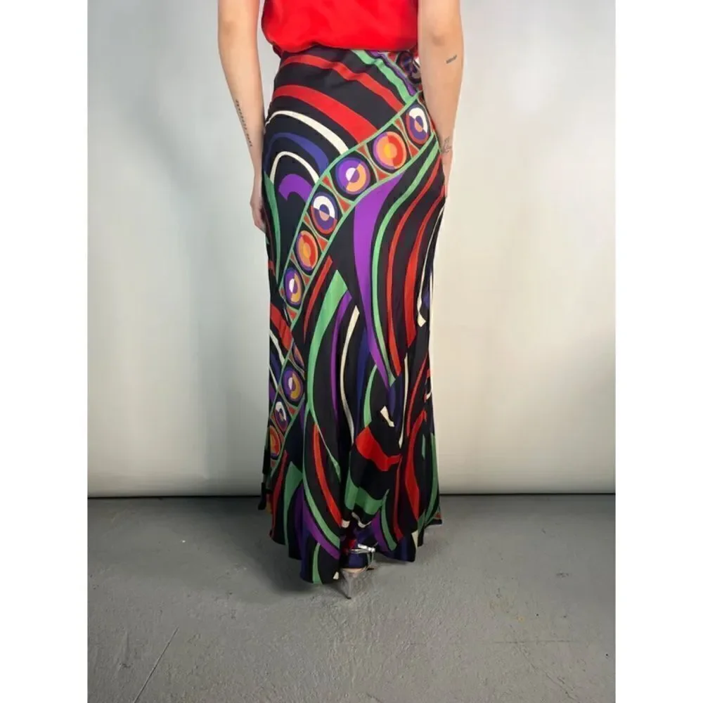 NWT Zara Blogger’s Favorite Printed Silk Effect Maxi Skirt, Size Small